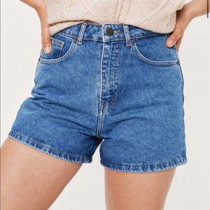 organic denim high waisted shorts nasty gal